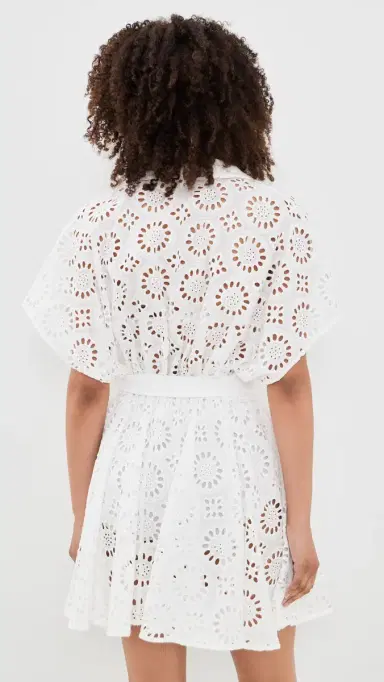 Norma Kamali Flared Shirt Mini Dress White | Thumbnail 3 Norma Kamali Flared Shirt Mini Dress White | Thumbnail 3