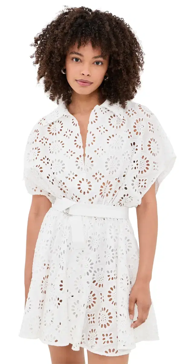 Flared hirt Mini Dress White