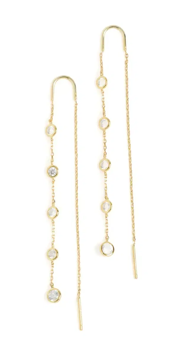 SHASHI Whisper Ear Threader III Gold One Size