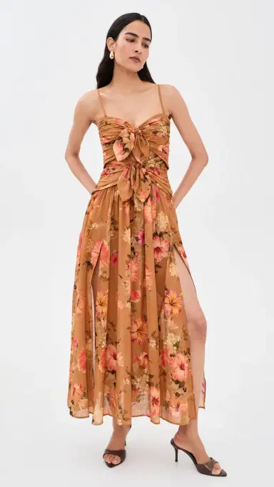Zimmermann Mahon Tie Front Midi Dress | Thumbnail 5 Zimmermann Mahon Tie Front Midi Dress | Thumbnail 5