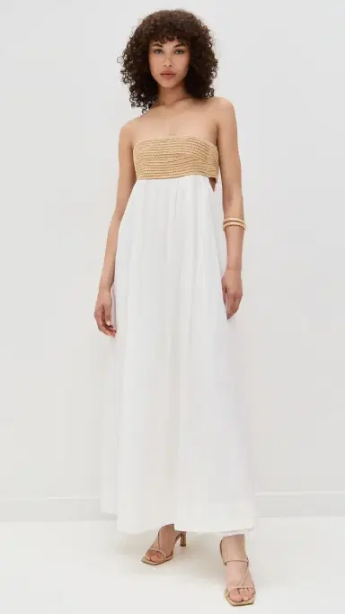 Show Me Your Mumu Dockside Maxi Dress White Voile With Twisted Rope | Thumbnail 2