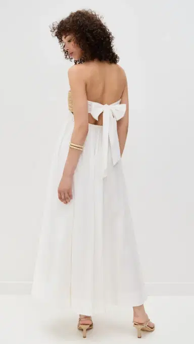Show Me Your Mumu Dockside Maxi Dress White Voile With Twisted Rope | Thumbnail 3