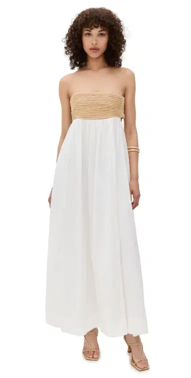 Show Me Your Mumu Dockside Maxi Dress White Voile With Twisted Rope | Thumbnail 1