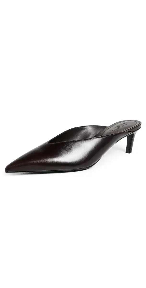Schutz Loren Mid Mules Dark Brown