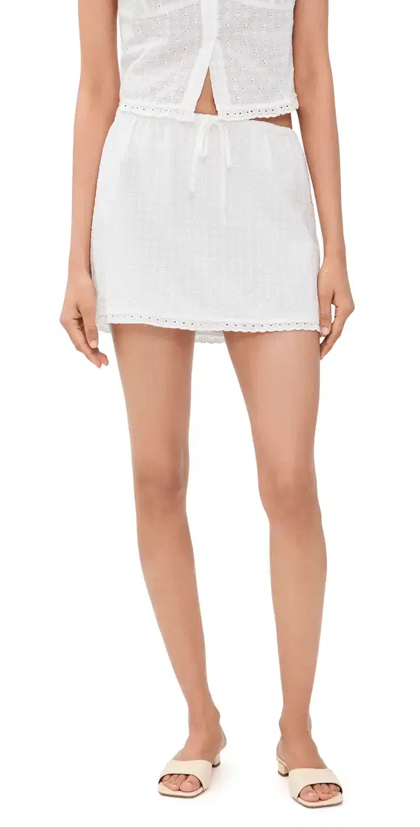 Good American The Eyelet kirt White001