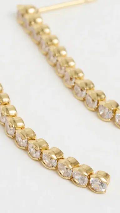 Logan Tay Long Bezel Earrings | Thumbnail 4
