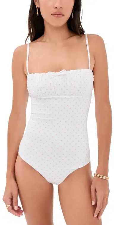 CAROLINE CONSTAS Melody One Piece White Pink Cherub S | Thumbnail 1