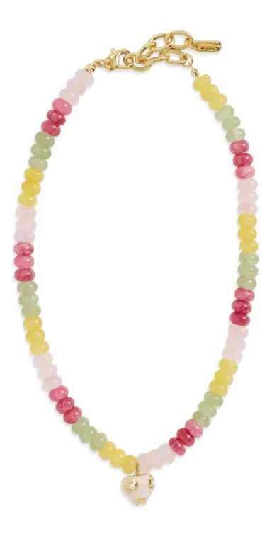 Logan Tay Pastel Beaded Heart Necklace | Thumbnail 1 Logan Tay Pastel Beaded Heart Necklace | Thumbnail 1