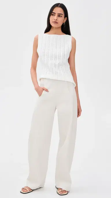 Theory Texture Boat Neck Top white - 100 | Thumbnail 5