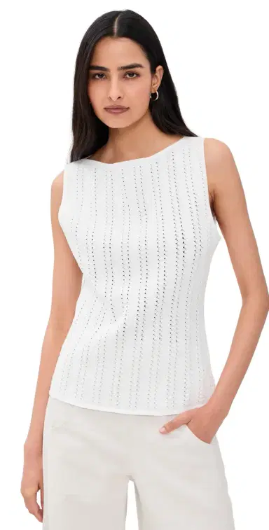 Theory Texture Boat Neck Top white - 100 | Thumbnail 1