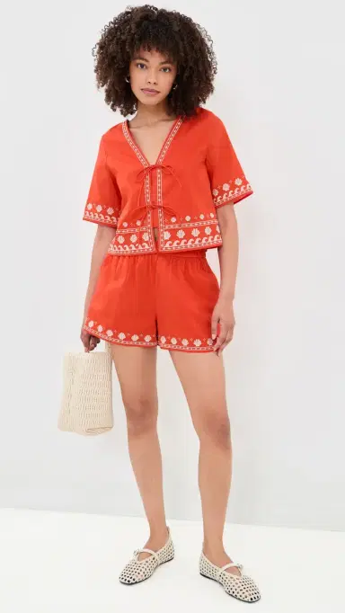 Z Supply Cast of Waves Shorts Lychee M | Thumbnail 5