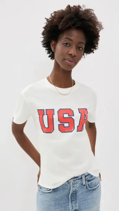 Z Supply USA Boyfriend Tee Sea Salt | Thumbnail 2 Z Supply USA Boyfriend Tee Sea Salt | Thumbnail 2