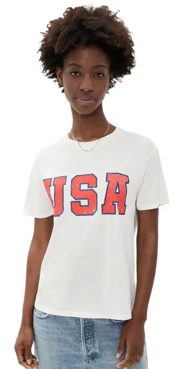 Z Supply USA Boyfriend Tee Sea Salt | Thumbnail 1 Z Supply USA Boyfriend Tee Sea Salt | Thumbnail 1