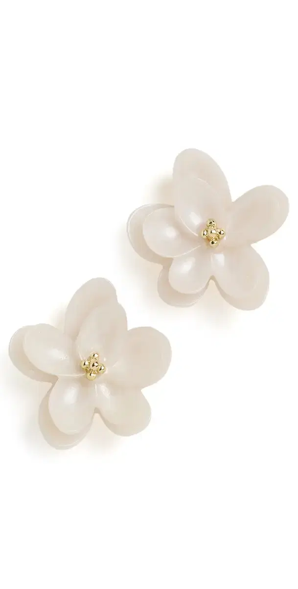 BaubleBar Rachel Flower Stud Earrings White One Size