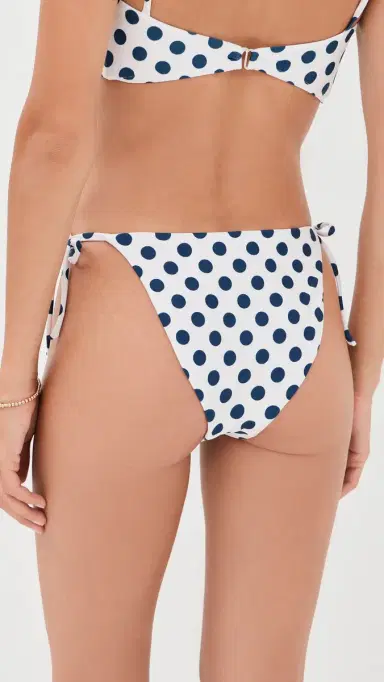 Peixoto Tonie Bikini Bottoms Navy Polka Dots | Thumbnail 3