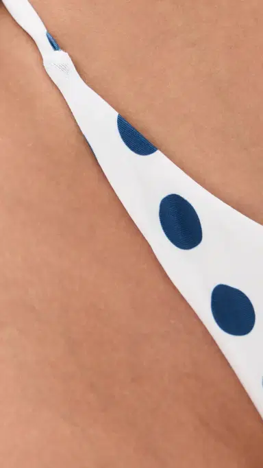 Peixoto Tonie Bikini Bottoms Navy Polka Dots | Thumbnail 5