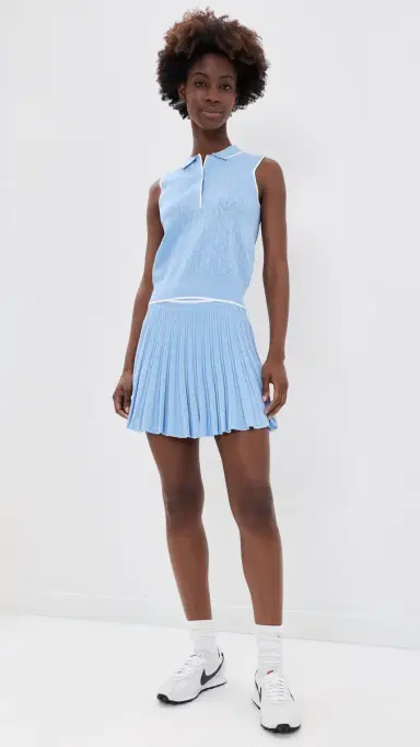 Greyson Pointelle Polo Top WOF BUE - 476 | Thumbnail 5 Greyson Pointelle Polo Top WOF BUE - 476 | Thumbnail 5