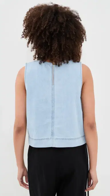 Z Supply Sun Seeker Denim Tank Top Coastal Water S | Thumbnail 3