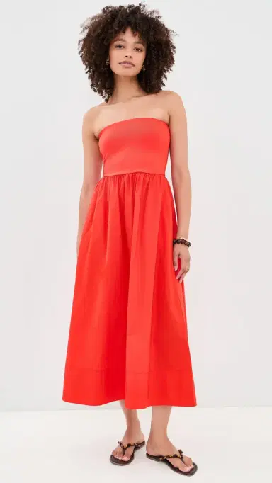 Z Supply Sunsought Strapless Midi Dress Lychee | Thumbnail 2