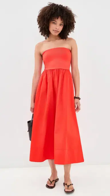 Z Supply Sunsought Strapless Midi Dress Lychee | Thumbnail 5