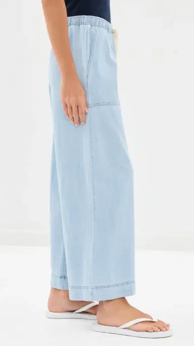 Z Supply Daycation Denim Pants Coastal Water L | Thumbnail 4