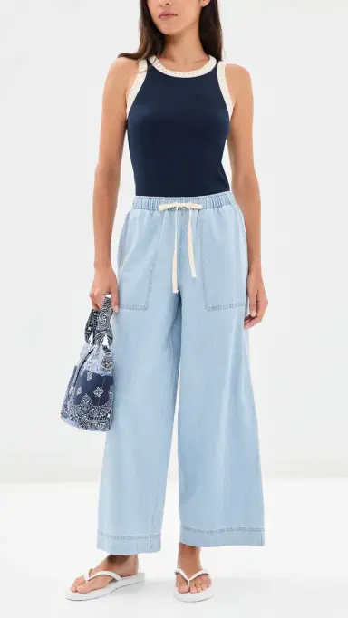 Z Supply Daycation Denim Pants Coastal Water L | Thumbnail 5