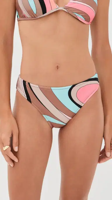 L'AGENCE Abstract wirl Nicole Bikini Bottoms Multi | Thumbnail 2
