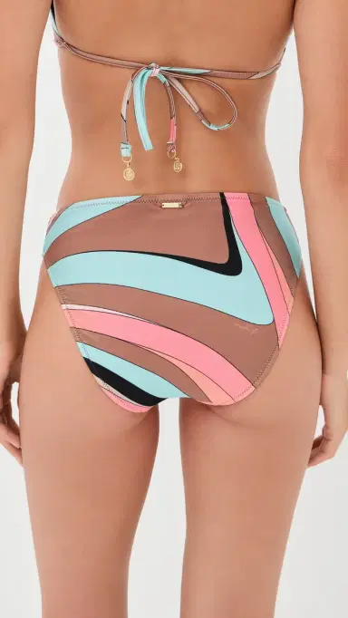 L'AGENCE Abstract wirl Nicole Bikini Bottoms Multi | Thumbnail 3