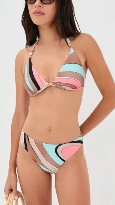 L'AGENCE Abstract wirl Nicole Bikini Bottoms Multi | Thumbnail 4