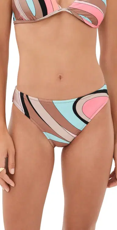 L'AGENCE Abstract wirl Nicole Bikini Bottoms Multi | Thumbnail 1
