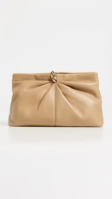 Loeffler Randall Corrine Gathered Multi Ring Clutch Khaki One Size | Thumbnail 2 Loeffler Randall Corrine Gathered Multi Ring Clutch Khaki One Size | Thumbnail 2