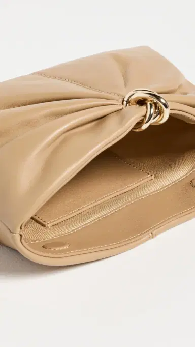 Loeffler Randall Corrine Gathered Multi Ring Clutch Khaki One Size | Thumbnail 6 Loeffler Randall Corrine Gathered Multi Ring Clutch Khaki One Size | Thumbnail 6