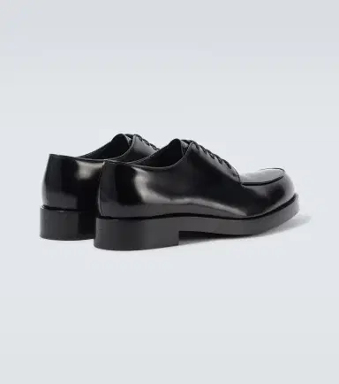 Prada Brushed leather Derby shoes | Thumbnail 3