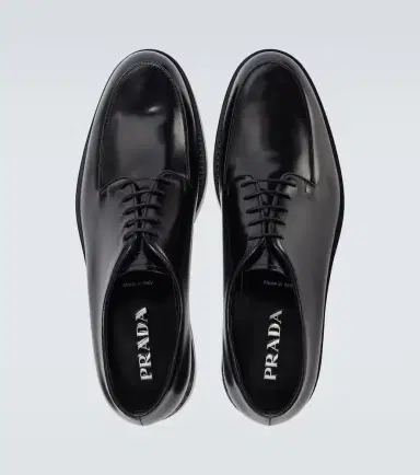 Prada Brushed leather Derby shoes | Thumbnail 4