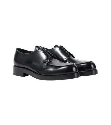 Prada Brushed leather Derby shoes | Thumbnail 1