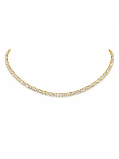 Wish Fine Jewelry 5.01ct Diamond 18K Gold Jenny Tennis Necklace | Thumbnail 1