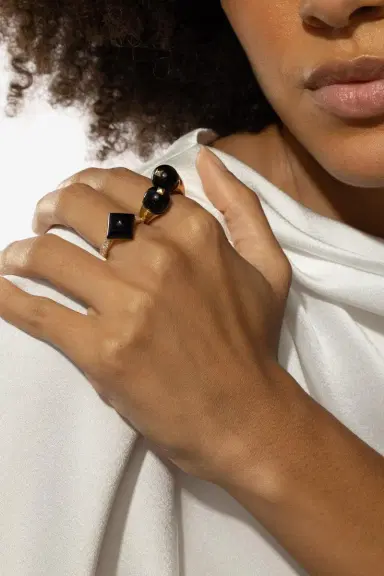 ALETTO BROTHERS Black Onyx Gemini Ring | Thumbnail 2