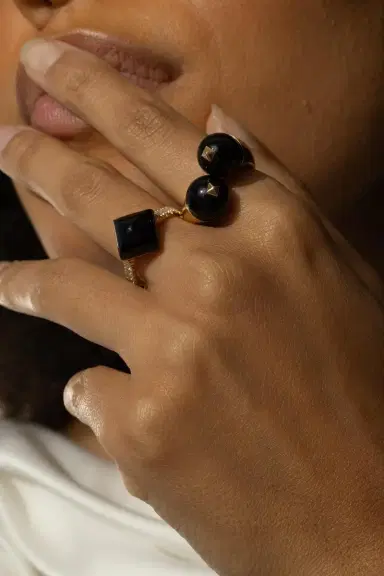 ALETTO BROTHERS Black Onyx Gemini Ring | Thumbnail 3
