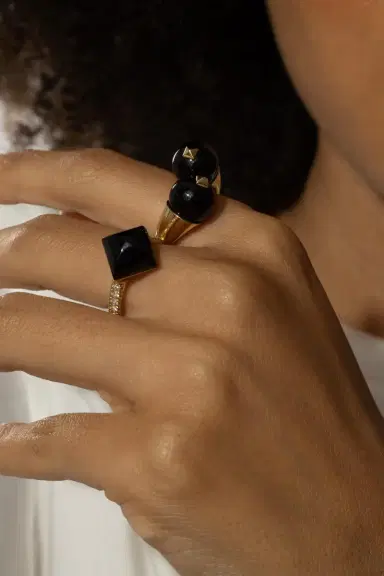 ALETTO BROTHERS Black Onyx Gemini Ring | Thumbnail 4