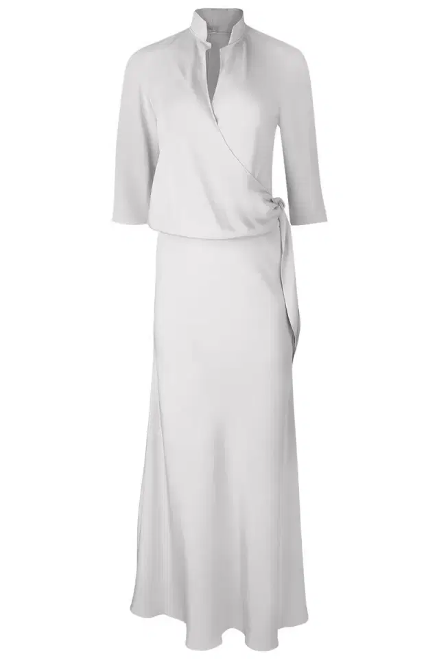 Blouse Maxi Dress - Silver