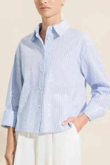 TWP J.D. Shirt - Blue White | Thumbnail 3 TWP J.D. Shirt - Blue White | Thumbnail 3