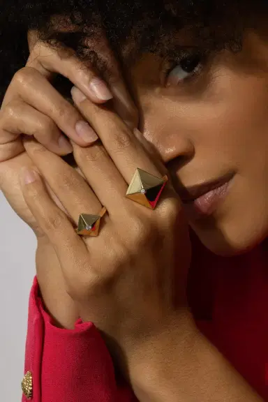 ALETTO BROTHERS Mini Diamond Accent Piramide Ring | Thumbnail 5