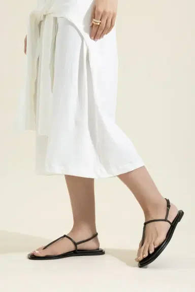TOTEME T-Strap Sandal - Bark | Thumbnail 4