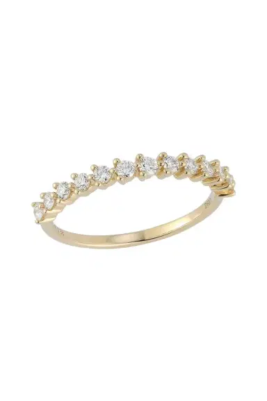 DANA REBECCA DESIGNS Vivian Lilly Stacking Ring - Yellow Gold | Thumbnail 1
