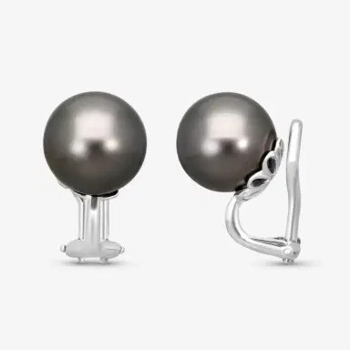 ASSAEL Assael 18K White Gold Tahitian Cultured Pearl Clip-On Earrings by The Solist | Thumbnail 2 ASSAEL Assael 18K White Gold Tahitian Cultured Pearl Clip-On Earrings by The Solist | Thumbnail 2