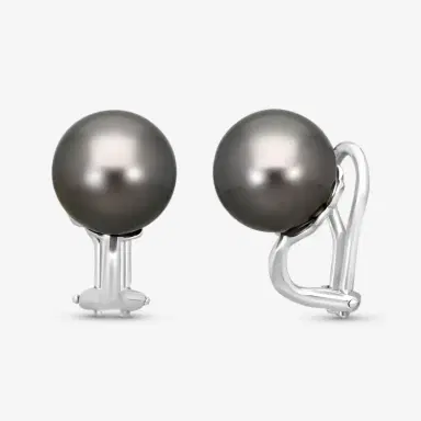 ASSAEL Assael 18K White Gold Tahitian Cultured Pearl Clip-On Earrings by The Solist | Thumbnail 3 ASSAEL Assael 18K White Gold Tahitian Cultured Pearl Clip-On Earrings by The Solist | Thumbnail 3