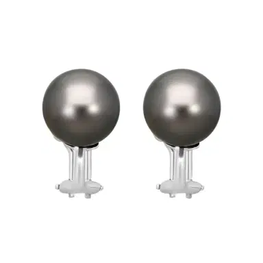 ASSAEL Assael 18K White Gold Tahitian Cultured Pearl Clip-On Earrings by The Solist | Thumbnail 1 ASSAEL Assael 18K White Gold Tahitian Cultured Pearl Clip-On Earrings by The Solist | Thumbnail 1