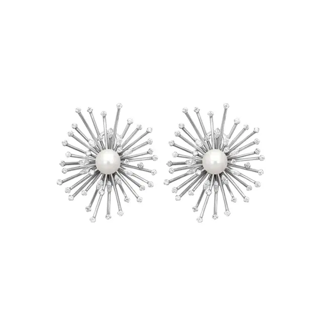 ASSAEL Assael Julie Parker 18K White Gold Pearl & Diamond Clip-On Earrings by The Solist