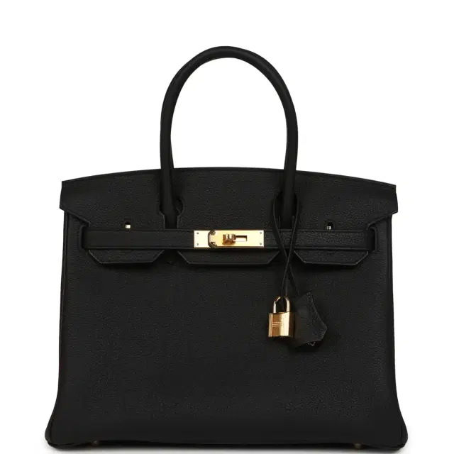 hermes Hermes Birkin 30 Black Togo Gold Hardware