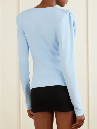 Wardrobe.NYC Draped Crepe-jersey Top | Thumbnail 4 Wardrobe.NYC Draped Crepe-jersey Top | Thumbnail 4
